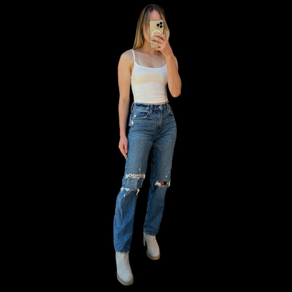 ABERCROMBIE & FITCH 90'S STRAIGHT ULTRA HIGH RISE WOMEN'S JEANS SIZE 4
